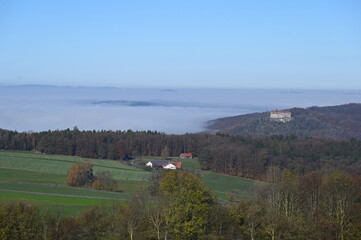 Naklejka premium Nebel in der Rhoen
