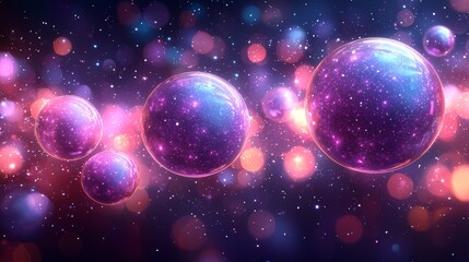 Dynamic soft color bokeh background design for modern web, an abstract art digital environment with an aesthetic view