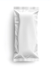 Blank or white plastic bag snack packaging isolated on white,
