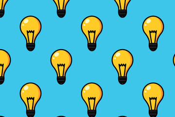 Seamless pattern of glowing lamps.