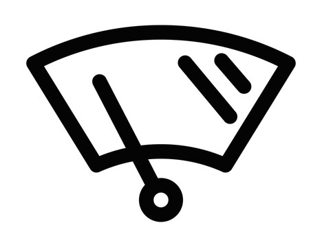 recommend clip art: Car windshield wiper icon in line art style. Editable stroke.