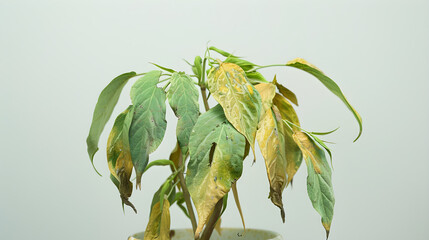 The Melancholy Decay: A Glimpse into the Life of a Withering Potted Plant