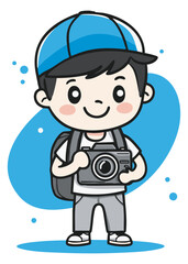 cute boy, character of a person, vector, no background