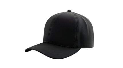 Black cap on transparent background