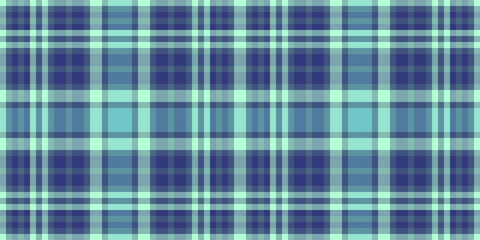 Mixed pattern texture plaid, comfortable seamless fabric vector. Infinity tartan background check textile in cyan and blue colors.