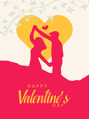 valentines day poster, invitation card, romantic character, love, romance, 14february