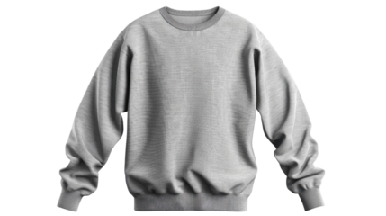 Gray sweater on transparent background 