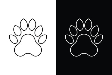 Cat paw icon vector on White Background ,Vector Art Illustration on white background.