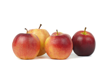 Fresh red apple on white background