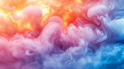 Fototapeta premium Colorful abstract clouds with pink and orange hues