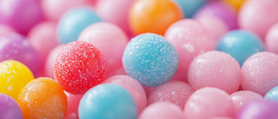 Vibrant layers of bubblegum showcasing colorful textures and unique shapes