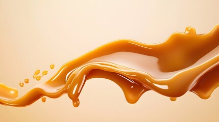 Abstract shape of melted caramel texture, National Caramel Day celebration, food concept