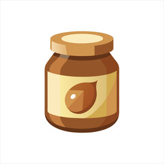 Delicious Hazelnut Spread Jar Illustration for Creative Projects