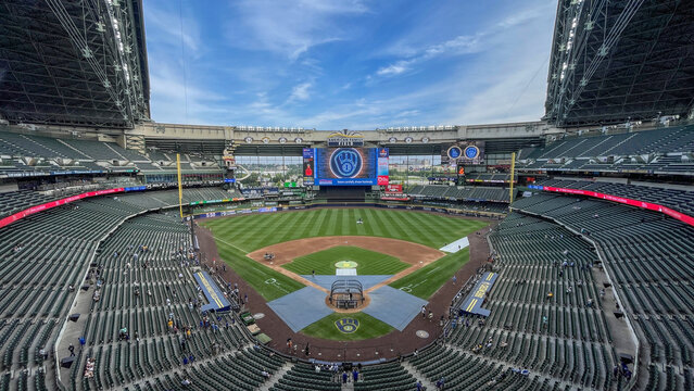 American Family Field panorama, home of the Milwaukee Brewers. AFF replaced Milwaukee County Stadium in 2001.