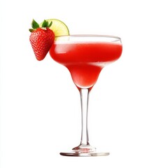 A fruity and refreshing Strawberry Daiquiri cocktail with rum, fresh strawberries, lime juice