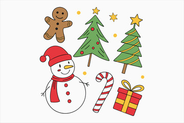 A vibrant and cheerful collection of flat color icon