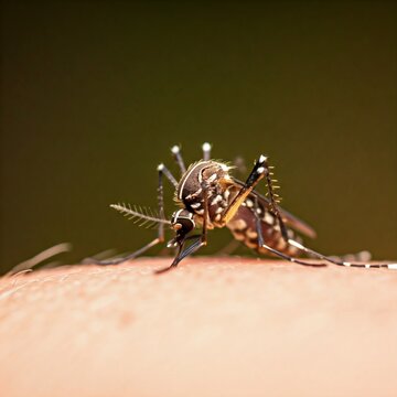 Mosquito da Dengue em a&ccedil;&atilde;o