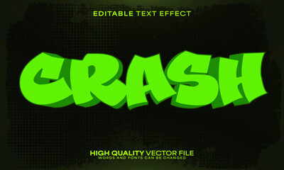 Graffiti street text effect, editable text effect and urban 3d font style bold shadow spray poster design