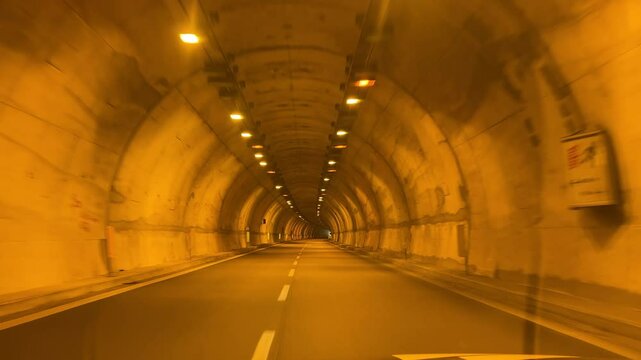 Camera Car Captures Italian Highway Tunnel in 4K
