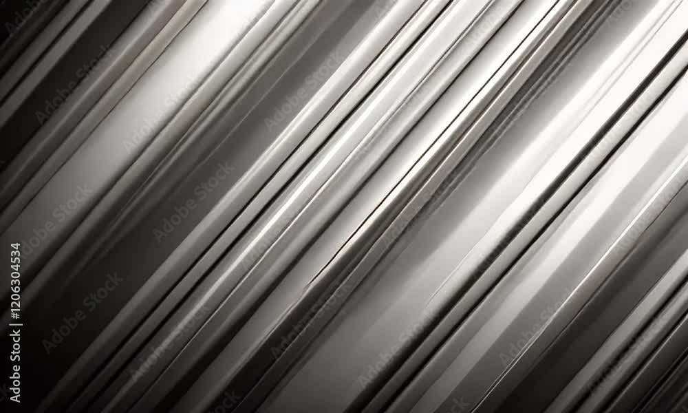 Wall mural abstract composition of sleek metallic stripes creating a dynamic visual flow, suitable for modern d