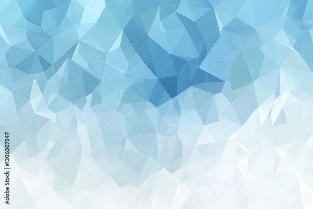 Poster A soft blue geometric pattern with triangular shapes creating a calming effect.