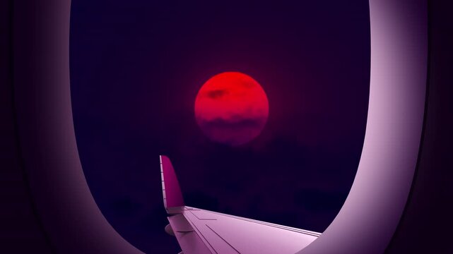 Sky View  From Airoplan Window  in 4K Resolution