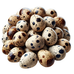 Obraz premium Quail Eggs Isolated On White: Small, Delicate, And Nutritious Delights Perfect For Culinary Creations