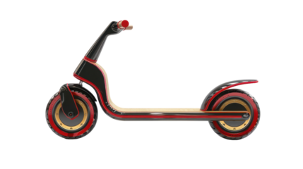 Kid Electric scooter on transparent background