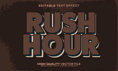 Retro classic text effect, editable text effect and vintage 3d font style bold shadow oldschool poster design
