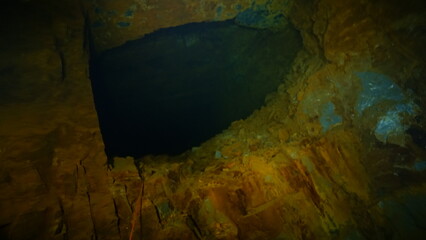 Mine diving in Wales