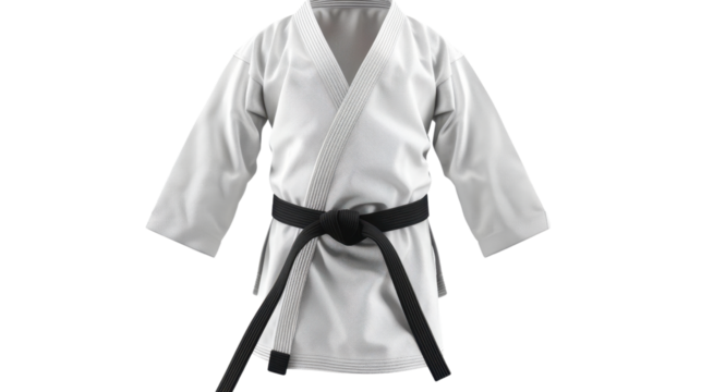 Karate gi on transparent background