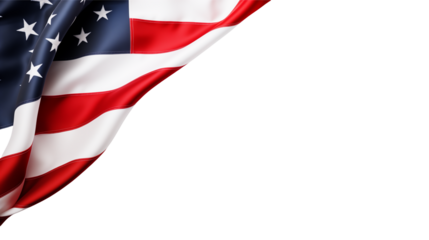 American flag draped corner background image for independence day designs high quality for creative projects