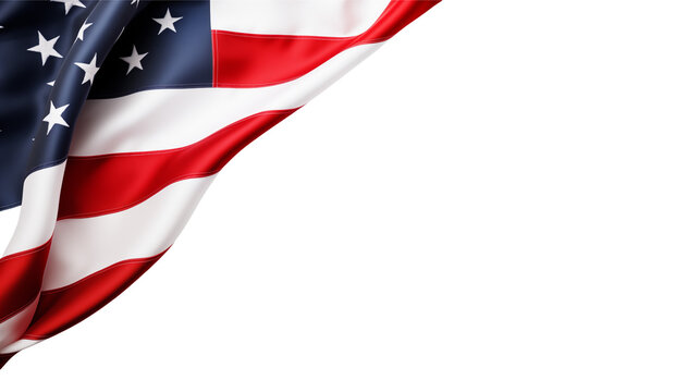 American flag draped corner background image for independence day designs high quality for creative projects