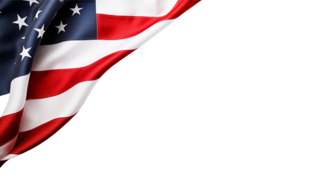 American flag draped corner background image for independence day designs high quality for creative projects