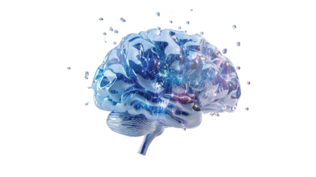 
Human brain on transparent background 
