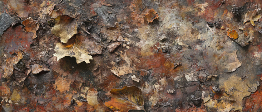 Exploring the rich textures of decaying leaves on the forest floor
