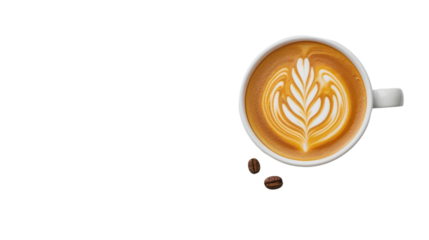 Coffee cup on transparent background