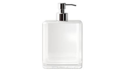 Elegant White Soap Dispenser Bottle for Bathroom Decor Modern Minimalist Design Clean and Simple Style Luxury Hotel Amenities High End Product Photography