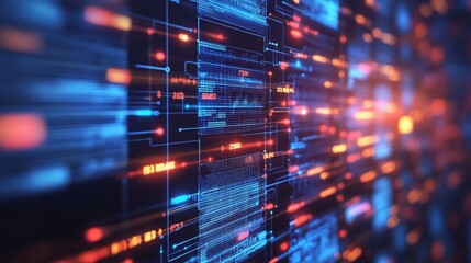 Abstract Digital Data Stream: A Visual Representation of Information Flow and Technology
