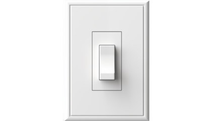 White Light Switch on a Wall in a Modern Home Interior