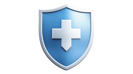 Medical Protection Shield Icon Healthcare Security and Safety Symbol for Websites and Apps