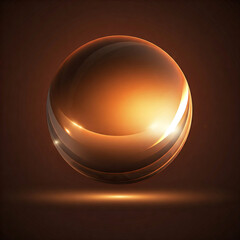 glass sphere on a dark background