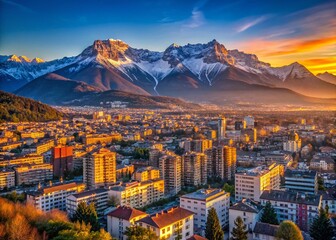 Panoramic Belldone Mountain Range View