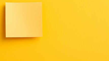 Isolated blank yellow sticky note paper on a clean background for creative use and organization