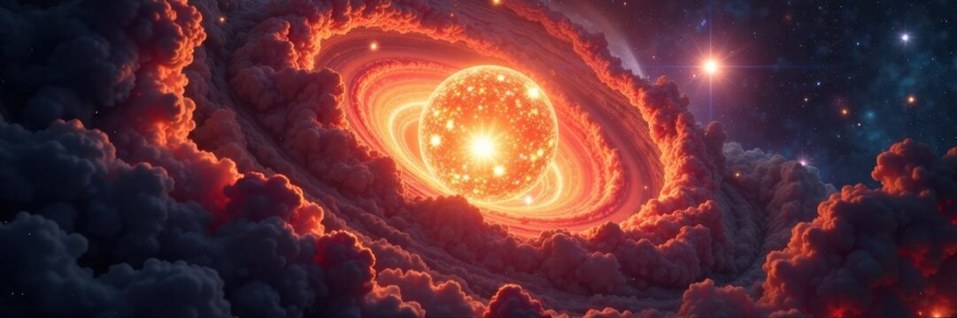 Massive star imploding in a spectacular supernova blast, black holes, , galaxy collapse