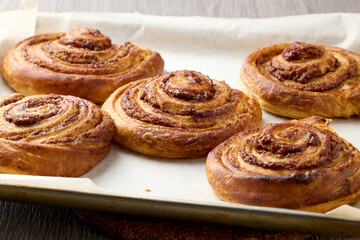 freshly baked cinnamon rolls