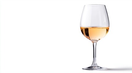 Elegant white wine glass sparkling in soft natural light