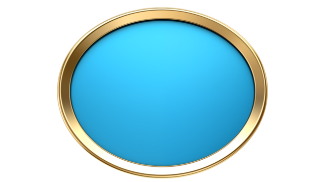 Elegant Gold Frame with Vibrant Blue Circle for Website Design App Icon and Branding Projects