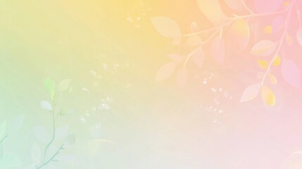 A soft pastel gradient background in spring colors.featuring light greens, pinks, and yellows.evoking freshness and renewal.ideal for floral designs and spring-themed content