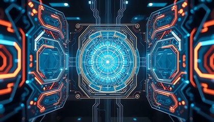 Futuristic Technology Interface Abstract Digital Design